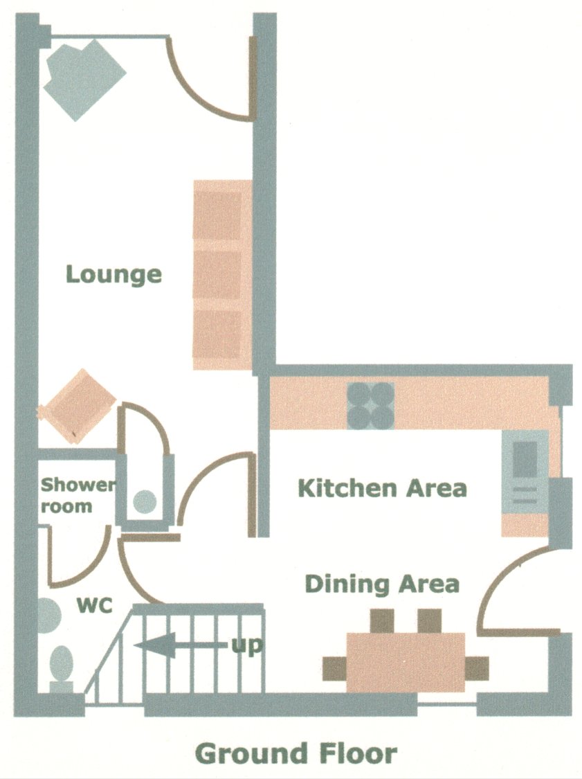 Details of the accommodation offered at Kitty's Loft, self-catering holiday cottage, Isle of Wight